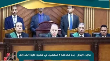 عاجل اليوم.. بدء محاكمة 4 متهمين في قضية خلية الحدائق